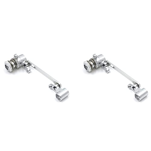 GREOHNMPAW 2X Lenkung Kupplung Baugruppe Lenkung Servo Sparer Komplett Für 144001 1/14 124018 124019 RC Auto Upgrade Teile, Silber von GREOHNMPAW
