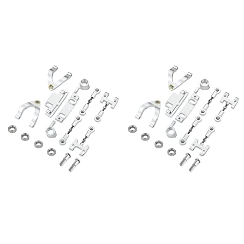 GREOHNMPAW 2X Metall Lenkung Schale Obere Untere Schwinge Sitz Lenkung Lenkschieber Drehung Block für D12 1/10 RC Auto Upgrade Teile, 2 von GREOHNMPAW