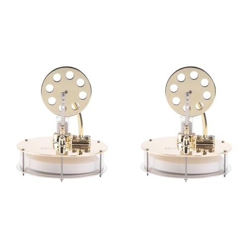 GREOHNMPAW 2X Niedertemperatur Stirlingmotor Modell Dampfkraftwissenschaft Zur Herstellung Physikalischer Experimente Spielzeug Modell Ornamente von GREOHNMPAW