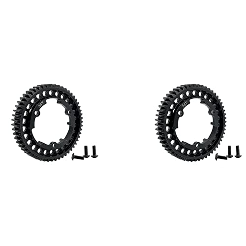 GREOHNMPAW 2X Stahl 54T Stirnrad 6449 für 1/5 6S 8S 1/7 XO-1 1/10 E- 2.0 VXL New RC Car Upgrades Teile von GREOHNMPAW