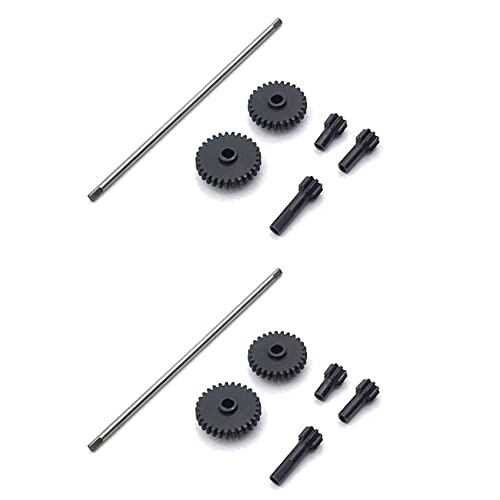 GREOHNMPAW 2X Stahl Metall Antrieb Getriebe Untersetzung Getriebe Zentrale Antrieb Welle für 284131 K969 K989 P929 1/28 RC Auto Upgrade Teile von GREOHNMPAW