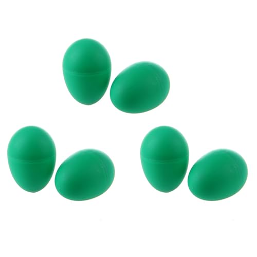 GREOHNMPAW 3 Paar Kunststoff Percussion Musical Ei Maracas Shaker (Gruen) von GREOHNMPAW