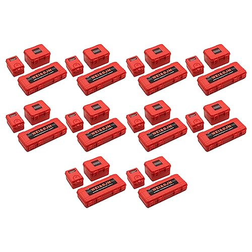 GREOHNMPAW 30 Stücke Kunststoff Rc Auto Aufbewahrungs Box Dekoration Werkzeug für Trx4 Axial Scx10 90046 D90 1/10 Rc Crawler Zubehör Rot GREOHNMPAW 30 Stücke Kunststoff Rc Auto Aufbewahrungs Box Dekoration Werkzeug für Trx4 Axial Scx10 90046 D90 1/10 Rc Crawler Zubehör Rot von GREOHNMPAW