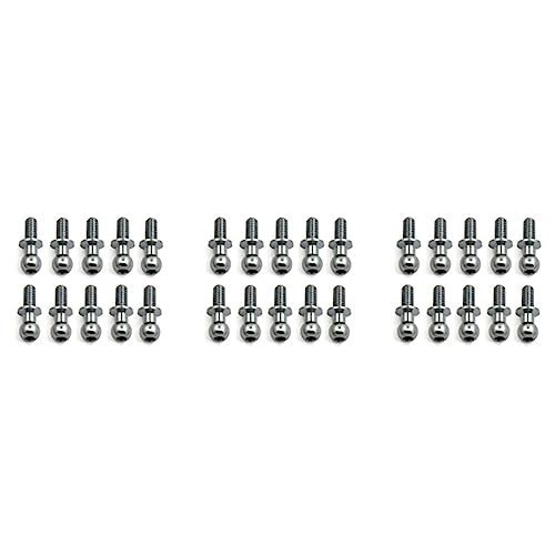 GREOHNMPAW 30 Stücke M3 Metall Sechskant Kopf Schrauben für TT01 TT02 D5 1/10 RC Drift Auto Teile Universal,Silber von GREOHNMPAW