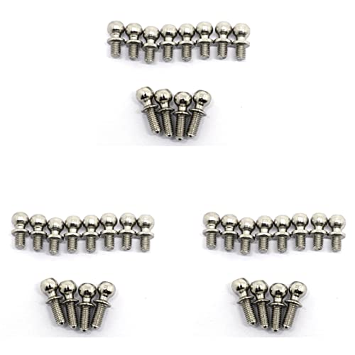 GREOHNMPAW 36 Stück Metall M3 Sechskant Kopf Schrauben für 144001 144002 124016 124017 124018 124019 RC Auto Teile Zubehör von GREOHNMPAW