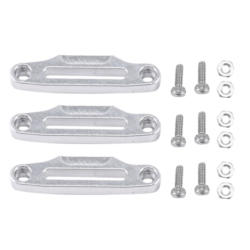GREOHNMPAW 3PC Aluminiumlegierung WindenseilfüHrung MetallkabelfüHrung für 1/10 RC Crawler RC Cars StoßStange Dekorative Teile von GREOHNMPAW