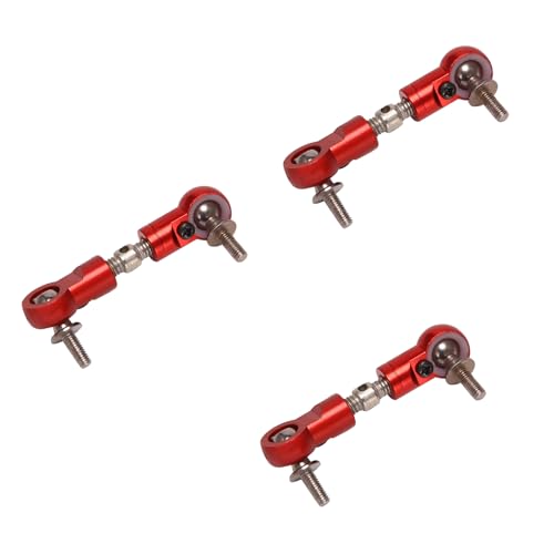 GREOHNMPAW 3X CNC Zugstangenlenkservoarm Passend für 1/5 ROVan KM Baja 5B 5T 5SC 5Ive T Rc Auto Teile-Orange Rot von GREOHNMPAW