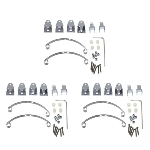 GREOHNMPAW 3X StahlblattfederaufhäNgungssatz für B14 B16 B24 B36 Ural Q60 Q61 Q62 Q63 Q64 6X6 und Crawer, Silber von GREOHNMPAW
