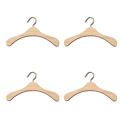 GREOHNMPAW 40Pcs Hoelzerne Kleiderbuegel Fuer 1/4 BJD Puppen von GREOHNMPAW