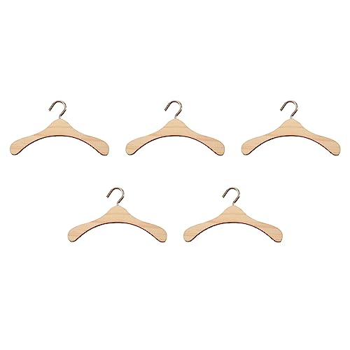 GREOHNMPAW 50Pcs Hoelzerne Kleiderbuegel Fuer 1/4 BJD Puppen von GREOHNMPAW