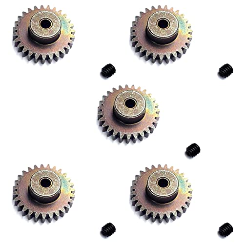 GREOHNMPAW 5X 27T Stahl Motor Auto Upgrade Teile für 144001 124019 124018 A959-B A959B A969B RC Auto Ersatzzubehör von GREOHNMPAW