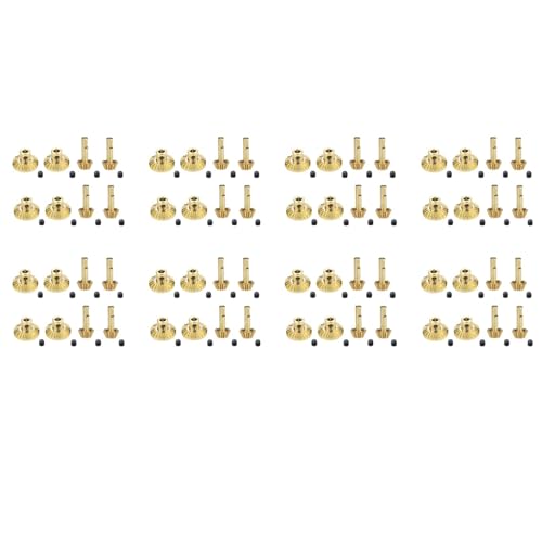 GREOHNMPAW 64 StüCk Messing Vorder- und Achs Getriebe Antrieb Wellen Getriebe Upgrade Zubehör für C14 C24 B24 B36 MN D90 D99 MN99S Teile von GREOHNMPAW