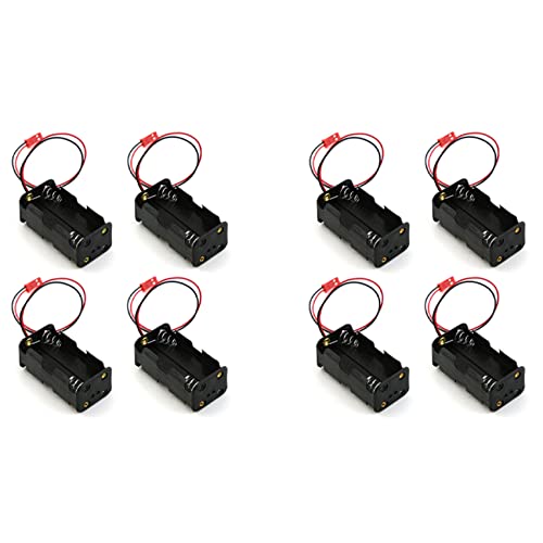 GREOHNMPAW 8 Packungen 6V 4XAA Batterie Behälterkoffer Halten Packungen Kasten JST Plug Receiver für Redcat 1/8 1/10 RC Nitro Power Auto Lastwagen von GREOHNMPAW