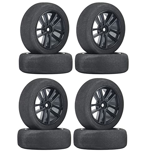 GREOHNMPAW 8 Stücke 66 mm Schaumreifen Schwammreifen Felgensatz für 144001 124016 124017 124018 124019 104001 RC Auto Upgrade Teile von GREOHNMPAW