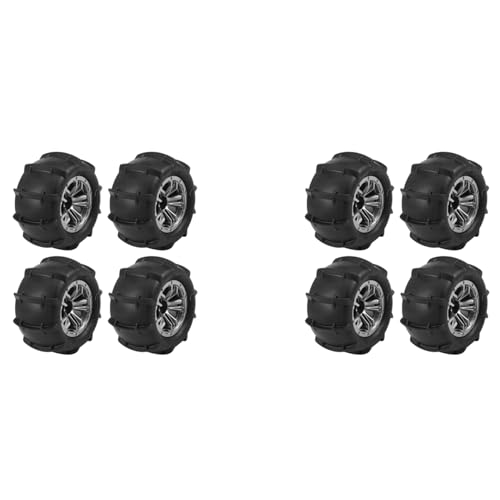 GREOHNMPAW 8 Stücke 85 mm Schneesandrad Reifen für Xinlehong Q901 Q902 Q903 9130 9136 9137 9138 1/16 RC Car Upgrade Teile,1 von GREOHNMPAW