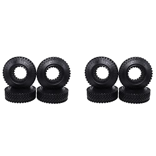 GREOHNMPAW 8 Stücke RC 1:10 Crawler Beadlock Reifen 1,9 Gummi Rad Reifen 98mm Reifen Für RC Auto Axial SCX10 von GREOHNMPAW