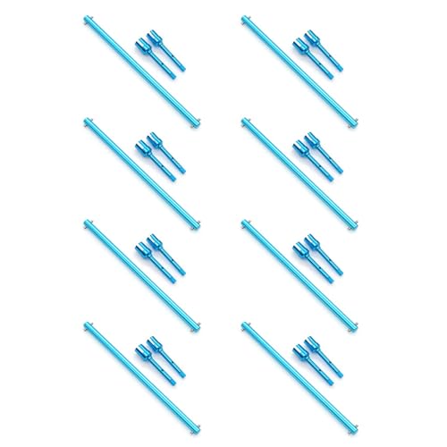 GREOHNMPAW 8Satz Metall Zentral Antriebswelle und Propeller Gelenk Satz für TT-02 TT-02B TT02 TT02B 1/10 RC Auto Upgrade Teile,1 von GREOHNMPAW