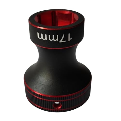 GREOHNMPAW Aluminiumlegierung 17MM Rad- Werkzeug Sechskantmuttern Hülse für 1/8 1/10 Offroad RC Auto Truck Crawler Schwarz Rot von GREOHNMPAW