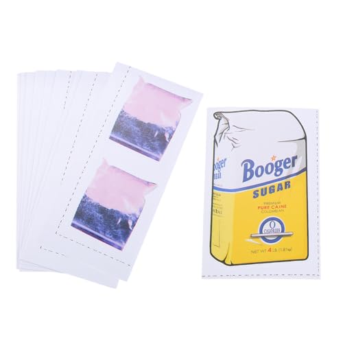 GREOHNMPAW Little Blow Baggies Streichaufkleber, Tütchen Gefüllt mit Booger Sugar, Booger Sugar Aufkleber, 10+1 von GREOHNMPAW