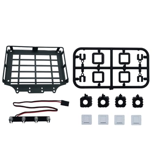 GREOHNMPAW RC-Auto-Tuning-Upgrade-Teile, Metall-Gepäckträger-Licht-Kit für H12Y 1/12 Serie RC-Auto, DIY-Reparatur, Modifikationszubehör B von GREOHNMPAW