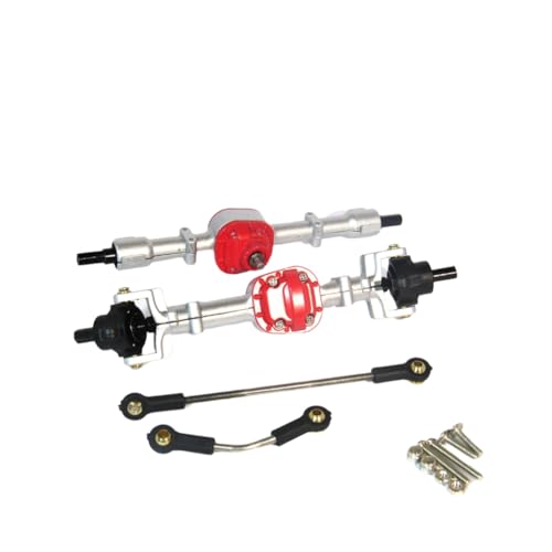 GREOHNMPAW RC Car Metal Gear Vorder- und Hinterradbrückenachsensatz für MN D90 D91 D96 99S FJ45 1/12 RC Car Upgrade Teile Zubehör Silber von GREOHNMPAW