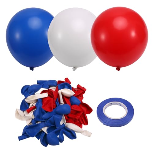 GREOHNMPAW Rote, Weiße und Blaue Luftballons, 67 Stück 12 Große Rot-Weiße und Königsblaue Luftballons für Den 4. Juli, Patriotische Luftballons GREOHNMPAW Rote, Weiße und Blaue Luftballons, 67 Stück 12 Große Rot-Weiße und Königsblaue Luftballons für Den 4. Juli, Patriotische Luftballons von GREOHNMPAW