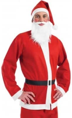 GREY LOOK Deluxe-Weihnachtsmann-Kostüm für Erwachsene, 5-teiliges Weihnachtsmann-Kostüm für Weihnachten von GREY LOOK