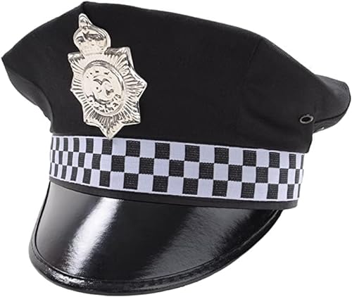 GREY LOOK Polizisten-Kostüm für Erwachsene, Herren, Polizeimütze, Handschellen, Brille, Polizeistab und Abzeichen, Polizistin von GREY LOOK