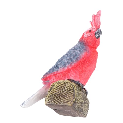 GRIRIW 1 Stück Papagei-Modell für kinderspielzeug zabawki stymulujące rozwój Educational Toys spielsachen Vogelmodell -Vogel-Modell Ornament Plastik rot von GRIRIW