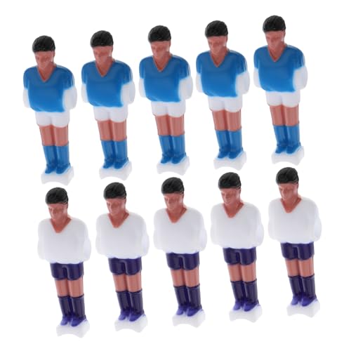 GRIRIW 10 Stück Teiliges Tischfußball Ersatzspieler Set Mini Fußballspieler Figuren Robuste Foosball Athleten Puppen Kompatibel als Tischkicker Reparaturkit für Zuhause Büro von GRIRIW