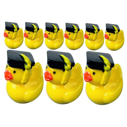 GRIRIW 10stücke Graduation Cap Ente Figuren Kreative Landschaftsornamente Aus Harz Für Garten Und Puppenhaus Dekoration Für Büro Und Zuhause GRIRIW 10stücke Graduation Cap Ente Figuren Kreative Landschaftsornamente Aus Harz Für Garten Und Puppenhaus Dekoration Für Büro Und Zuhause von GRIRIW