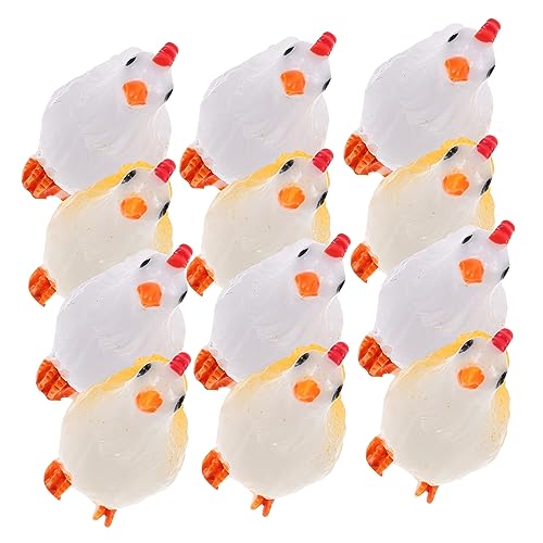 GRIRIW 12 Stücke Harz Huhn Party Dekorationen Miniatur Küken Ornamente Für Gärten von GRIRIW