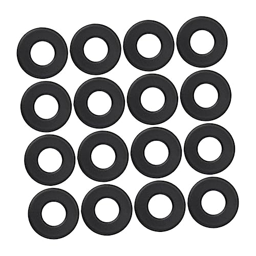 GRIRIW 16 Stück Schwarze PVC Unterlegscheiben für Standard Kickertische Langlebige Ersatzteile zum Schutz Reduzierung von Verschleiß von GRIRIW
