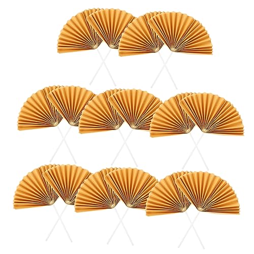 GRIRIW 16 Stück Teiliges Faltfächer Kuchenstecker Einzigartige Papier Fan Tortenaufleger für Geburtstagsfeiern Cupcake Dekoration und Partys Kreative Tortendeko von GRIRIW