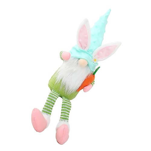 GRIRIW 1Stück Niedliche Lange Bein GNOME Puppe Osterthema Stoffpuppen Dekoration Für Partys Süßes Fotorequisit Handgefertigte GNOME Puppe Mit Karotte von GRIRIW