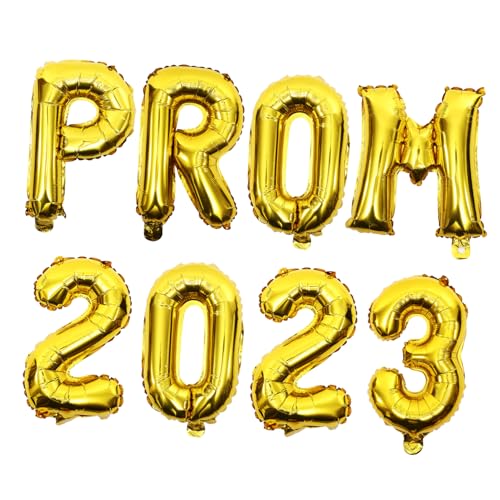 GRIRIW 2 Sätze Goldene Graduation Ballons Dekoration Folienballons für Abschlussfeier Klassenzimmer Party Langlebig und Farbenfroh von GRIRIW