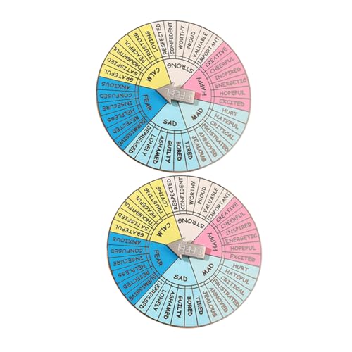 GRIRIW 2 Stück Emotion Wheel Badge Tragbares Feeling Wheel Wagenräder Social Battery Brosche Pin My Social Battery Badge Wheels Für Wagen Boutonniere Pins Dekoratives Feeling Wheel Badge von GRIRIW