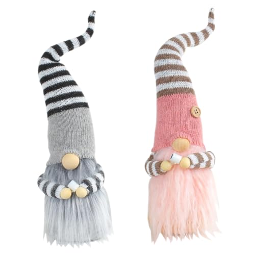 GRIRIW 2 Stück Puppenschmuck Desktop-Zwerg- Gnom Bausatz Gartenzwerg Wichtel Adventskalender bürodeko büro Dekoration bastelzeug ausgestopfte Zwerge entzückende Wichtelpuppe Stoff von GRIRIW