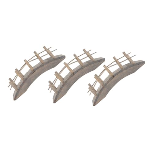 GRIRIW 3stücke Miniatur Holzbogenbrücke Für Und Feengarten Dekorative Bonsai-zubehör Für Zen-Garten Einfach Zu Montieren Und Kreativitätsfördernd von GRIRIW