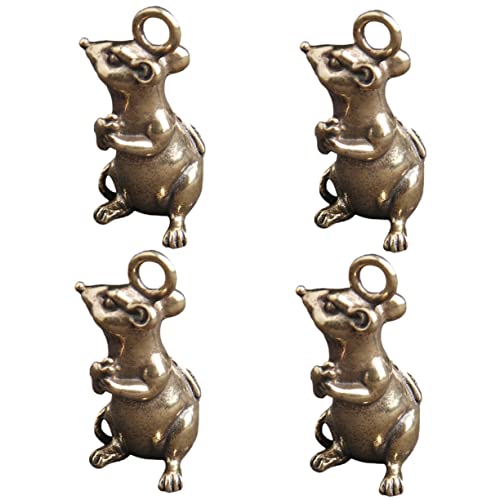GRIRIW 4stücke Messing Schlüsselanhänger Mit Rattenornamenten Kreative Und Deko Für Auto Und Hausschlüssel Geschenkidee Zum Neujahr Praktische Schlüsselanhänger Für Täglichen GRIRIW 4stücke Messing Schlüsselanhänger Mit Rattenornamenten Kreative Und Deko Für Auto Und Hausschlüssel Geschenkidee Zum Neujahr Praktische Schlüsselanhänger Für Täglichen von GRIRIW