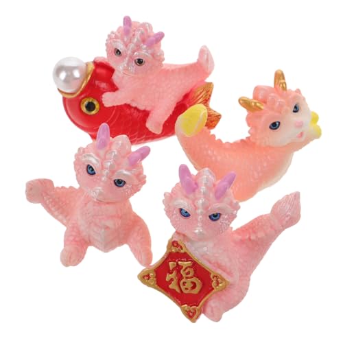 GRIRIW 4stücke Teiliges Miniatur Drachenfiguren Cartoon Drache Tischdeko Für Kinderzimmer Und Auto Niedliche Mikroszenen Ornamente Für Neujahrsfeierlichkeiten Und GRIRIW 4stücke Teiliges Miniatur Drachenfiguren Cartoon Drache Tischdeko Für Kinderzimmer Und Auto Niedliche Mikroszenen Ornamente Für Neujahrsfeierlichkeiten Und von GRIRIW