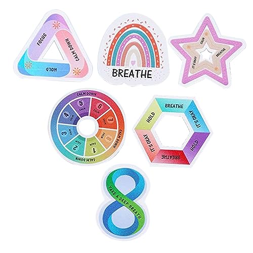 GRIRIW 6Stücke Sensorische Aufkleber Für Schreibtisch Beruhigende Kunststoffaufkleber Bunten Geometrischen Designs Für Unruhige Menschen Und Stressbewältigung GRIRIW 6Stücke Sensorische Aufkleber Für Schreibtisch Beruhigende Kunststoffaufkleber Bunten Geometrischen Designs Für Unruhige Menschen Und Stressbewältigung von GRIRIW