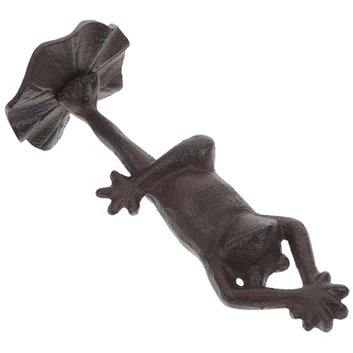 GRIRIW Frosch Ornament Aus Gusseisen Für Gartenlaube Rattenkäfig Außendekoration Das Vintage Scherzartikel Spalierstäbe Retro Dekoration Fisch Tier Plüsch Dekoration von GRIRIW