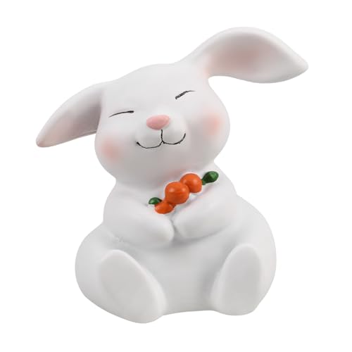 GRIRIW Osterhasen Statue Aus Resin Süße Dekoration Für Frühlings Und Osterfest Als Für Garten Und Zuhause Detailreiche Hasenfigur Mit Karotte GRIRIW Osterhasen Statue Aus Resin Süße Dekoration Für Frühlings Und Osterfest Als Für Garten Und Zuhause Detailreiche Hasenfigur Mit Karotte von GRIRIW