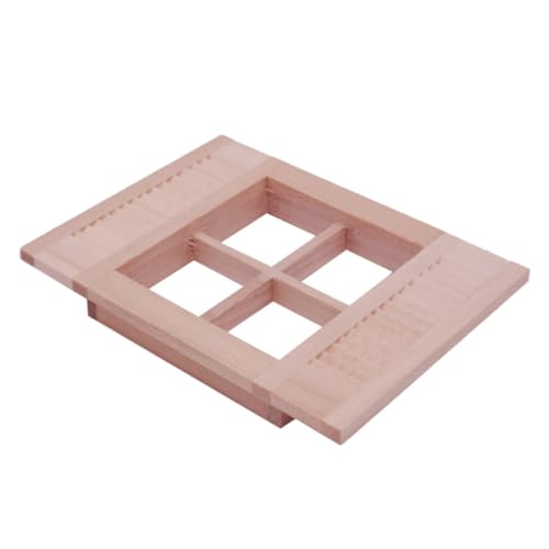 GRIRIW Puppenhaus Fenster Zubehör für Mini Räume für Kreative DIY Dekoration Hochwertige Holzmaterialien Handwerkliche Details für Puppenhaus Accessoires von GRIRIW