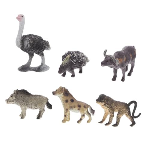 GRIRIW Realistische Afrikanische Tiermodelle Aus Kunstharz Miniatur-wildtierspielzeug Pastorale Szenendekoration 6-teiliges Set GRIRIW Realistische Afrikanische Tiermodelle Aus Kunstharz Miniatur-wildtierspielzeug Pastorale Szenendekoration 6-teiliges Set von GRIRIW