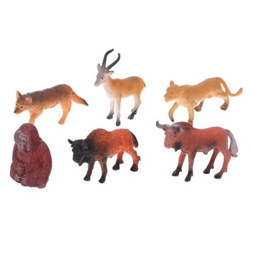 GRIRIW Realistische Tierfiguren-Set 6-teilig Harz Afrikanische Wildtiermodelle Tierspielzeug Für Sammler von GRIRIW
