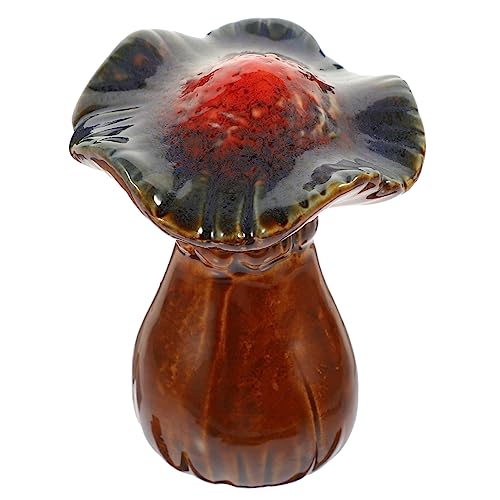 GRIRIW Keramik Pilz Figurine Garten Decor Bonsai Topfpflanze Ornament Fee Pilz Skulptur Für Hof von GRIRIW