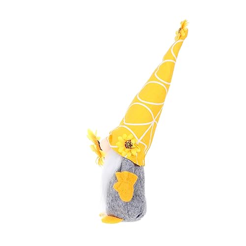 GRIRIW Sonnenblumenpuppe Wichtelpuppendekoration Zwergpuppe Entzückendes Sonnenblumenzwerg-puppendekor Dekorative Wichtelpuppe Festival-sonnenblumenzwerg-puppendekor Gnom-Puppe Stoff von GRIRIW