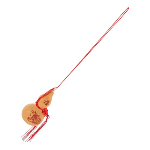GRIRIW Traditionelle Chinesische Feng Shui Dekoration Gourd Anhänger mit Quaste Holzverschluss Handgefertigt Glücksbringer Wohlstand Schmuck für Wohnkultur von GRIRIW